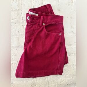 Vintage GUESS Maroon Pink Denim Jeans Size 28